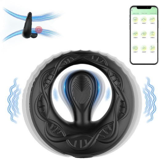 App - Controlled Smart Prostate Massager with Dual - Motor Vibration & Ergonomic Ring Design - Nightloom Sex Toy Shop