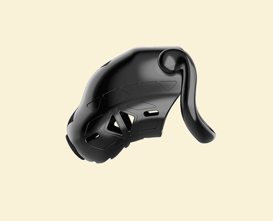 black app control multi functional male chastity cage