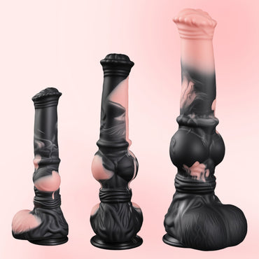 Realistic Horse Dildo with Strong Suction Cup 7 Sizes Dual Color Animal Phallus Sex Toy - Nightloom Sex Toy Shop