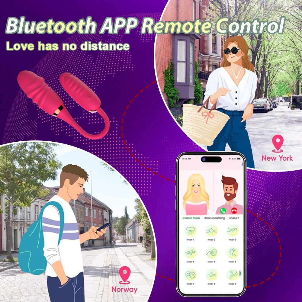 red double vibrating egg app controls female vibrator suitable for couples and long-distance partner use