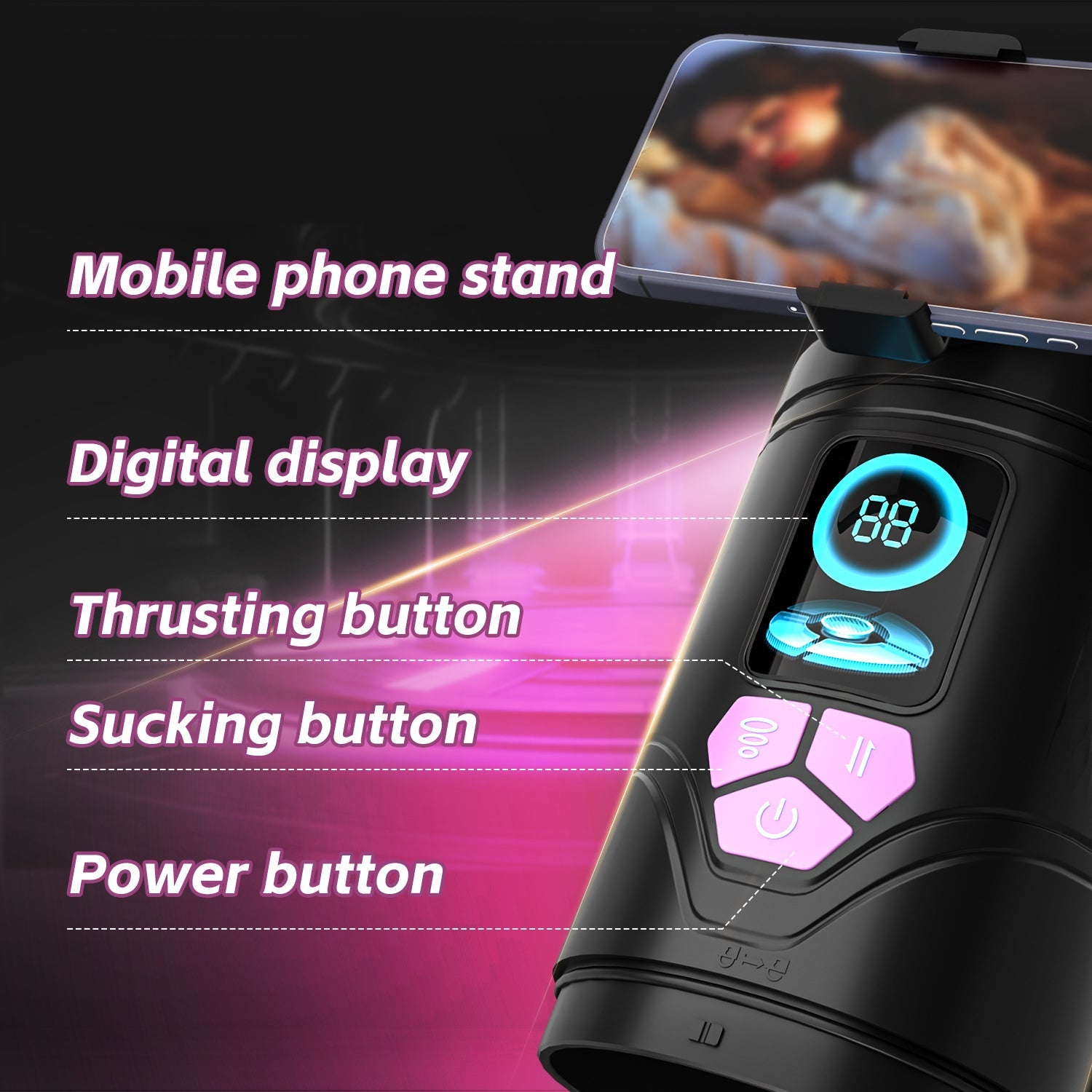 3 - in - 1 Automatic Male Masturbator with Thrusting & Rotating Modes - Nightloom Sex Toy Shop
