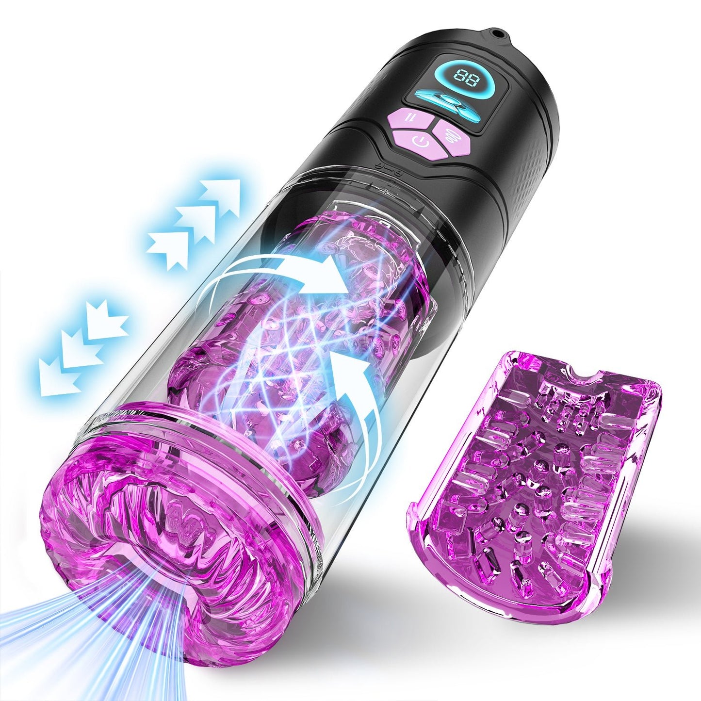 3 - in - 1 Automatic Male Masturbator with Thrusting & Rotating Modes - Nightloom Sex Toy Shop