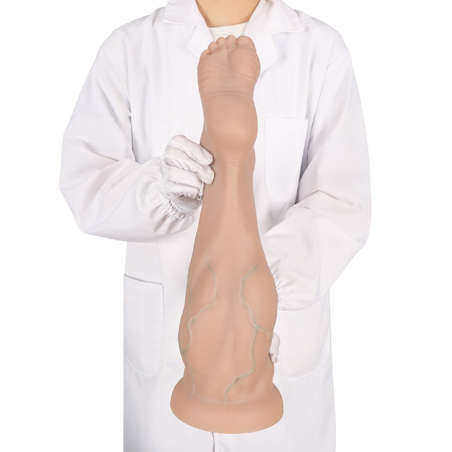 Massive Realistic Leg & Feet Dildo, Huge Thick Veined Phallus with Suction Cup, Lifelike Muscle Texture Adult Toy for Advanced Users, Up to 17.7 Inches