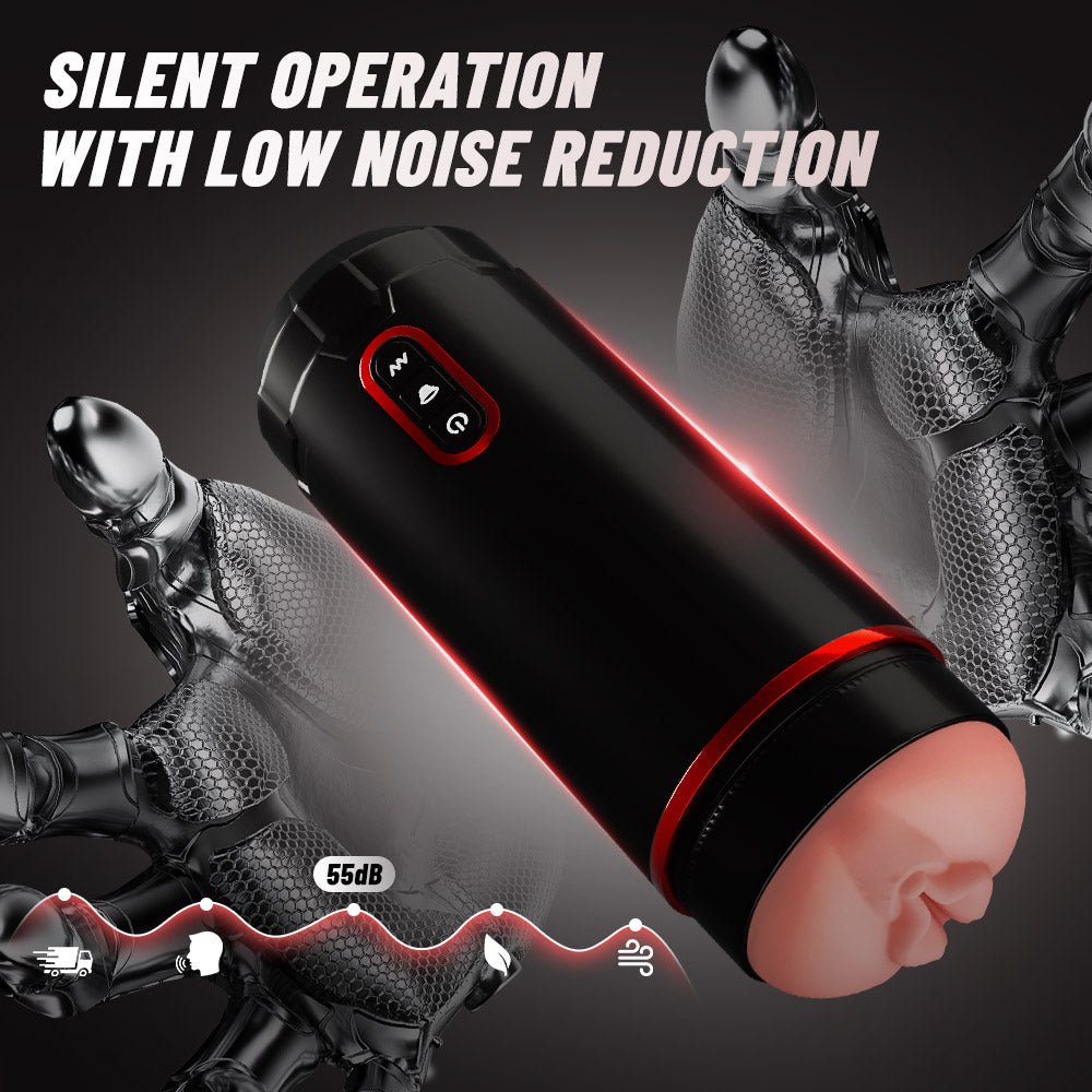 6-in-1 simulated vagina automatic male masturbator with a decibel level below 55 dB