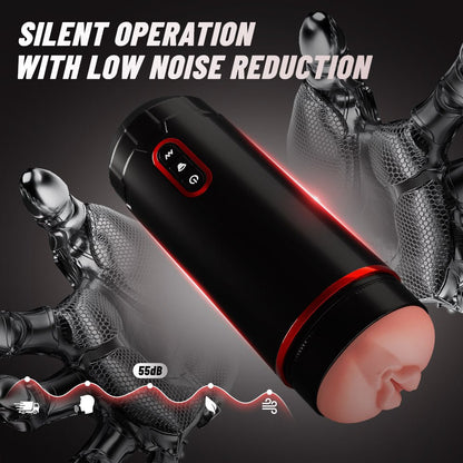 6-in-1 simulated vagina automatic male masturbator with a decibel level below 55 dB