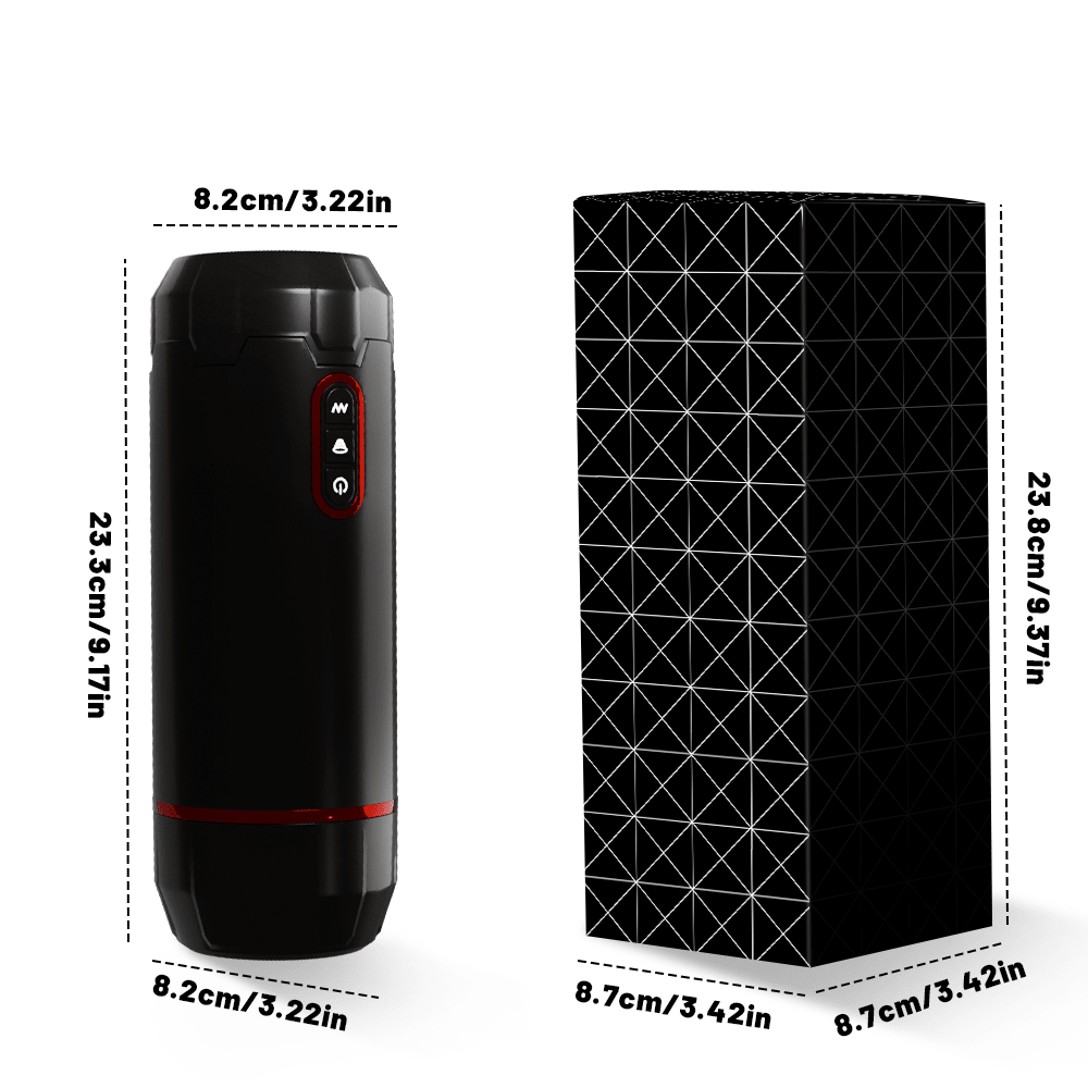 6 in 1 simulated vagina automatic male masturbator size chart.