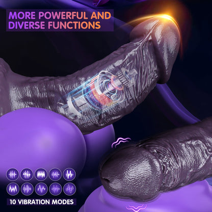 The 6-inch purple extra-thick silicone realistic electric vibrating dildo has more functions than ordinary dildos