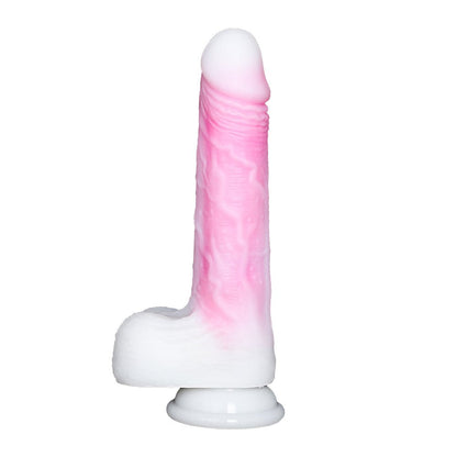 8 inch pink silicone jelly vibrating dildo
