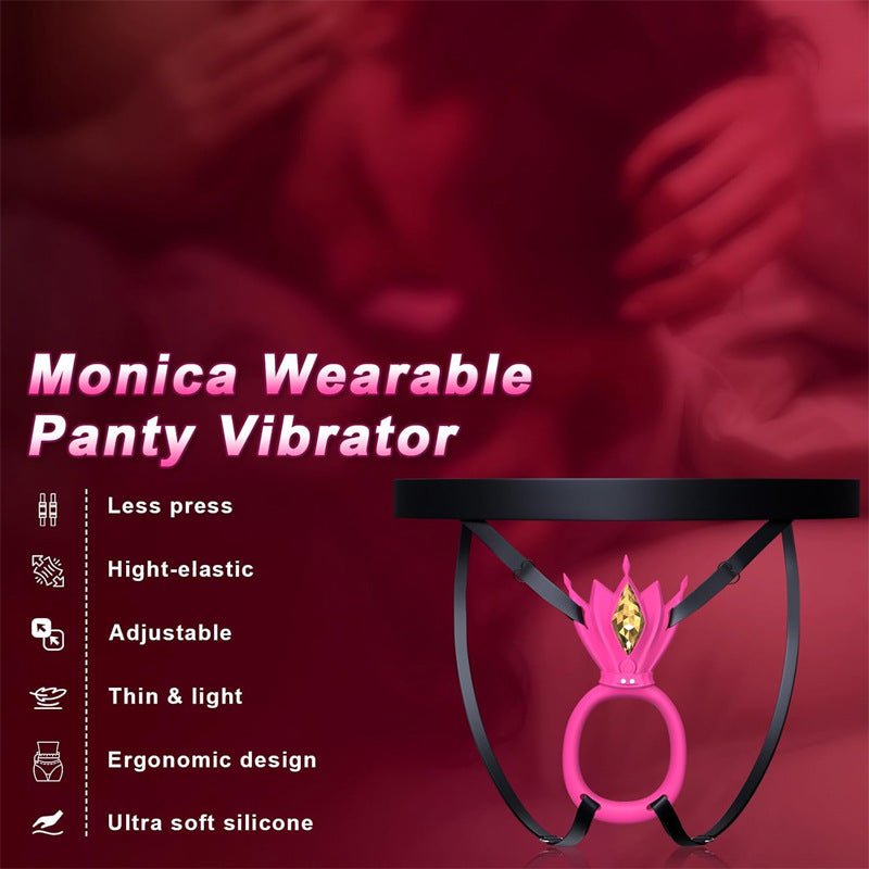 App - Controlled Gemstone Couples Ring Harness Vibrator - Nightloom Sex Toy Shop