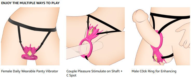 App - Controlled Gemstone Couples Ring Harness Vibrator - Nightloom Sex Toy Shop