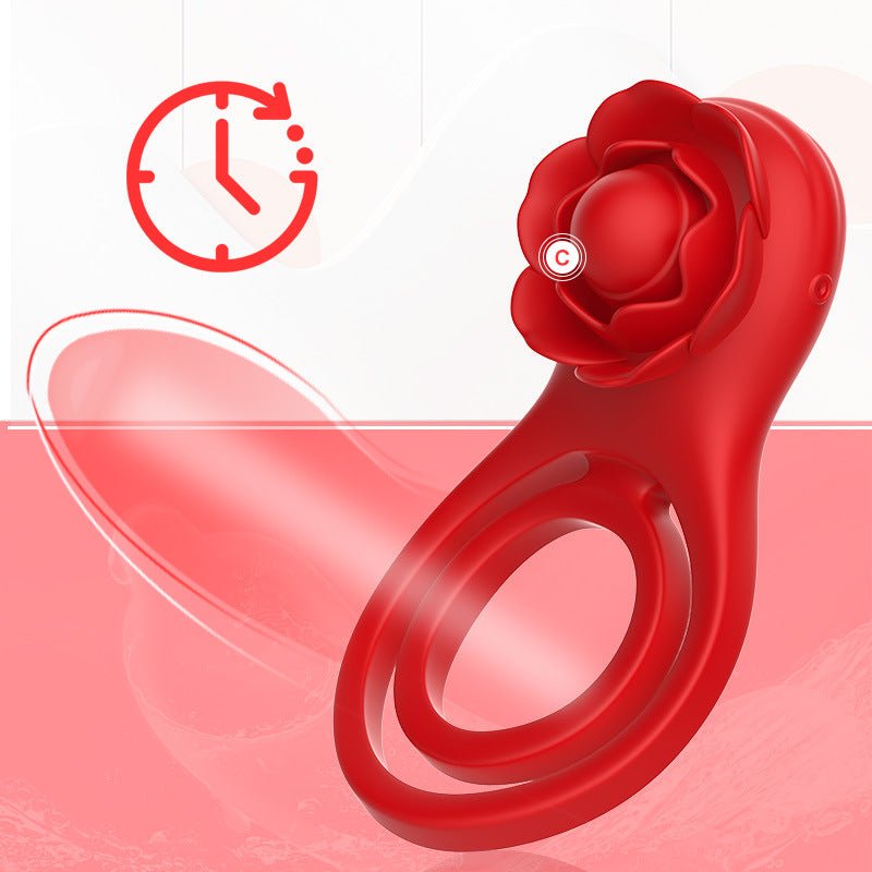 App - Controlled Rose Silicone Couples Ring Vibrator with Wireless Smart Modes - Nightloom Sex Toy Shop