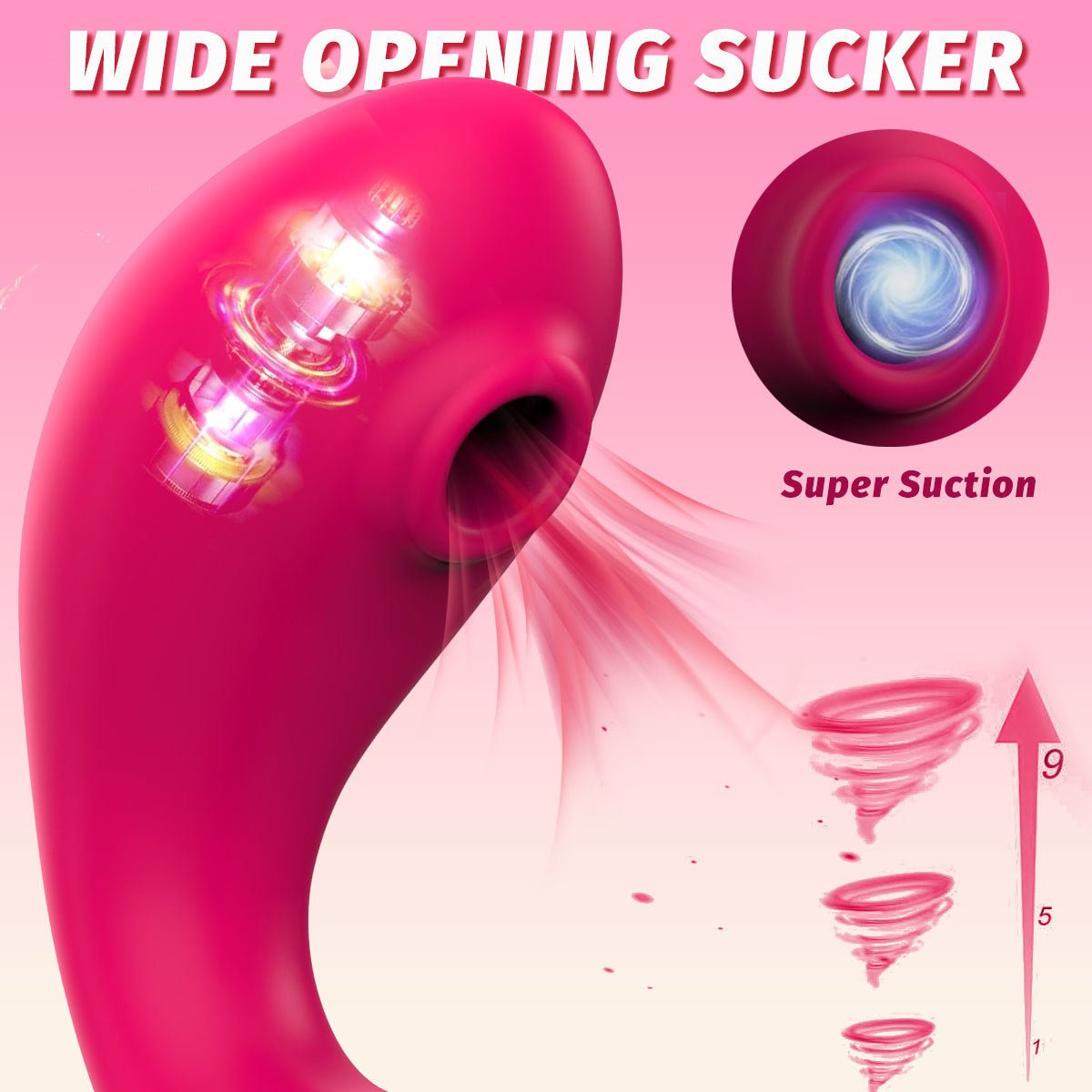 The app controls the red clitoral suction female vibrator, which offers extremely strong suction power.