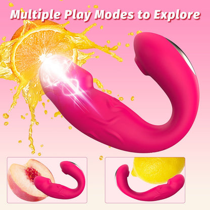 The app controls the red clitoral suction female vibrator, allowing you to explore various modes and experiences.