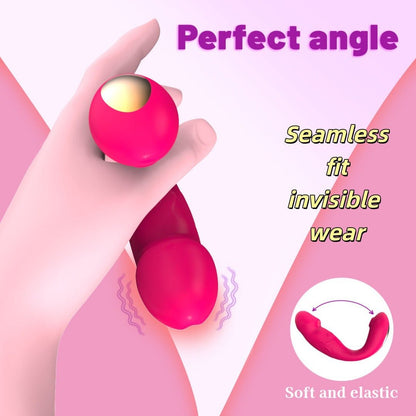 The design of the app-controlled red clitoral suction female vibrator is in line with female ergonomics.