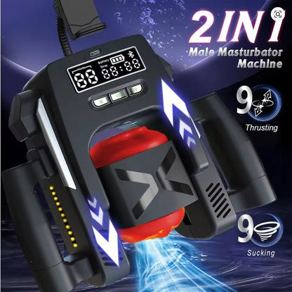 Automatic Smart Silicone Masturbator with Dual Handle - Nightloom Sex Toy Shop