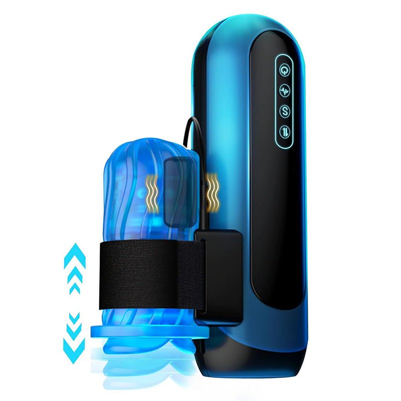 Automatic Thrusting Male Masturbator Cup with Vibrating Sleeve - Nightloom Sex Toy Shop
