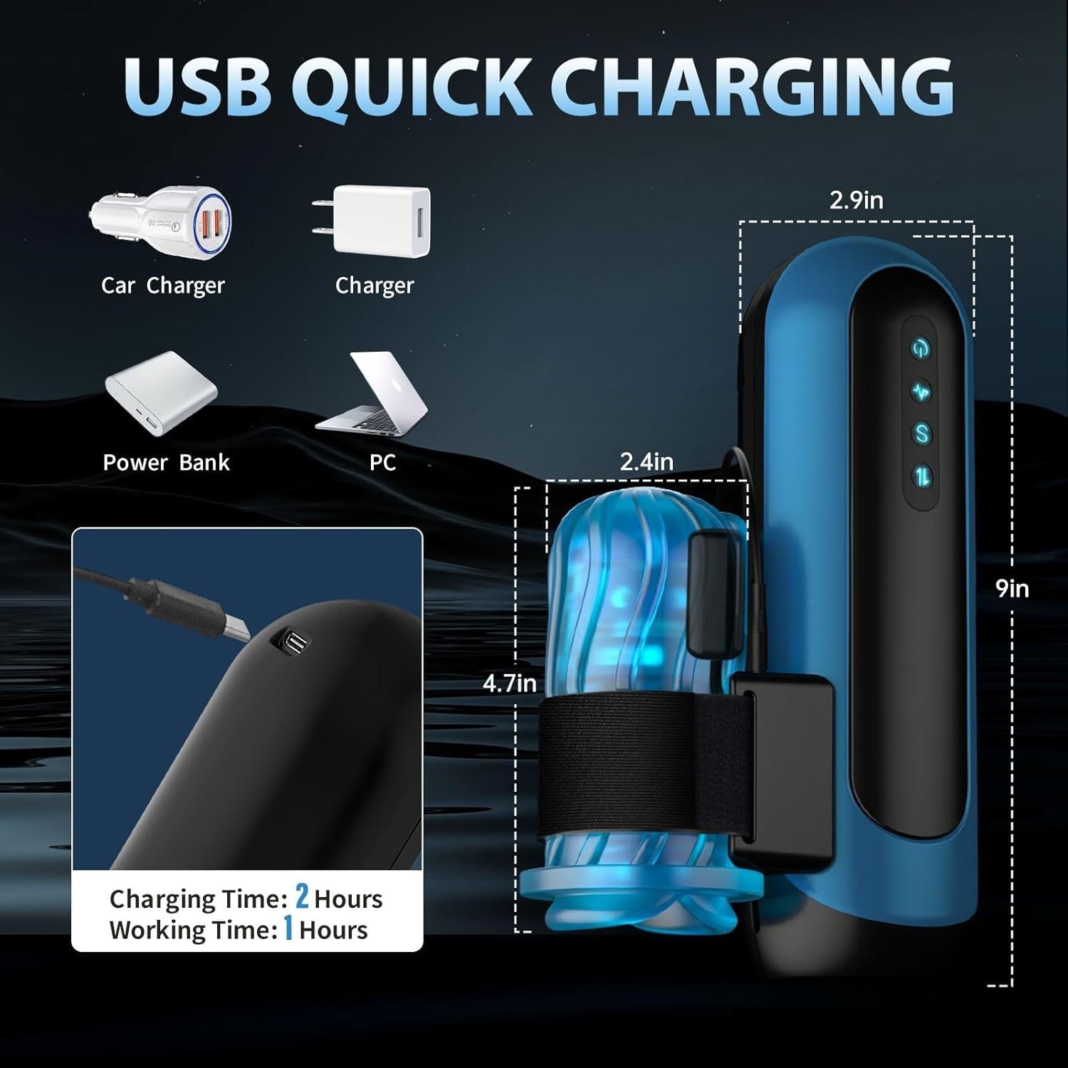 Automatic Thrusting Male Masturbator Cup with Vibrating Sleeve - Nightloom Sex Toy Shop