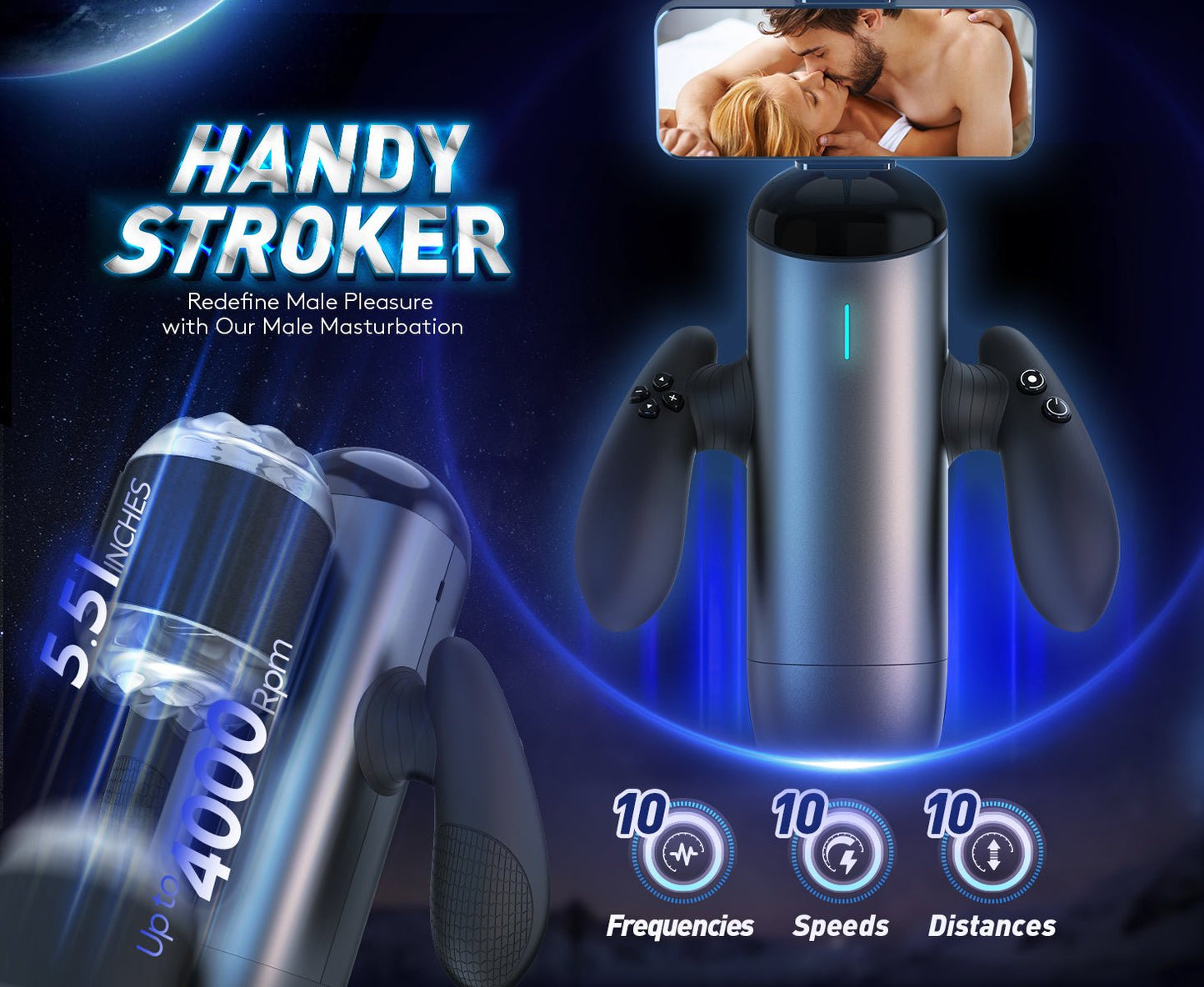 Automatic Thrusting Male Masturbator with Adjustable Stroke Length - Nightloom Sex Toy Shop