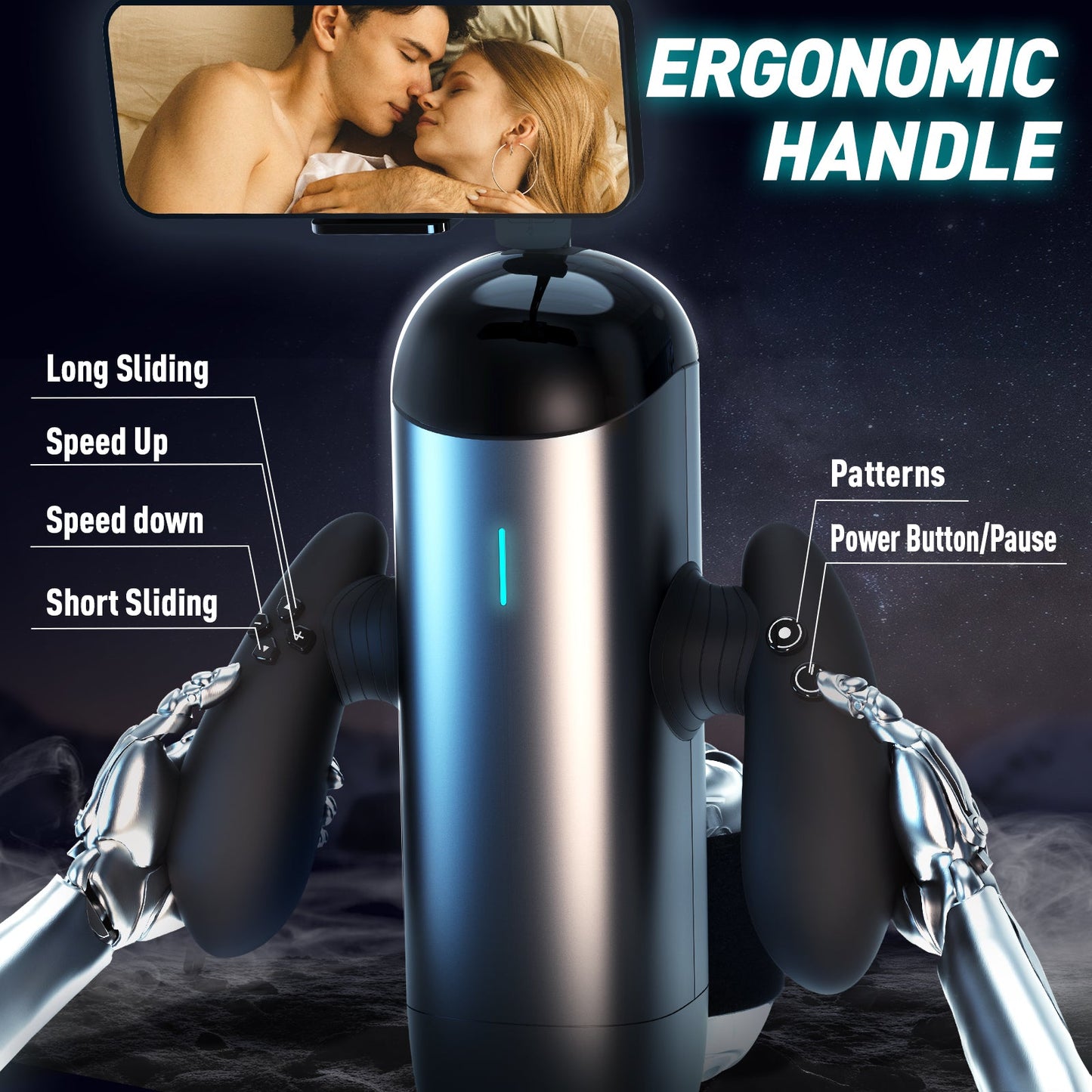 Automatic Thrusting Male Masturbator with Adjustable Stroke Length - Nightloom Sex Toy Shop