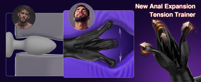 Black 8-in-1 dilation head design male electric prostate stimulator can provide anal training