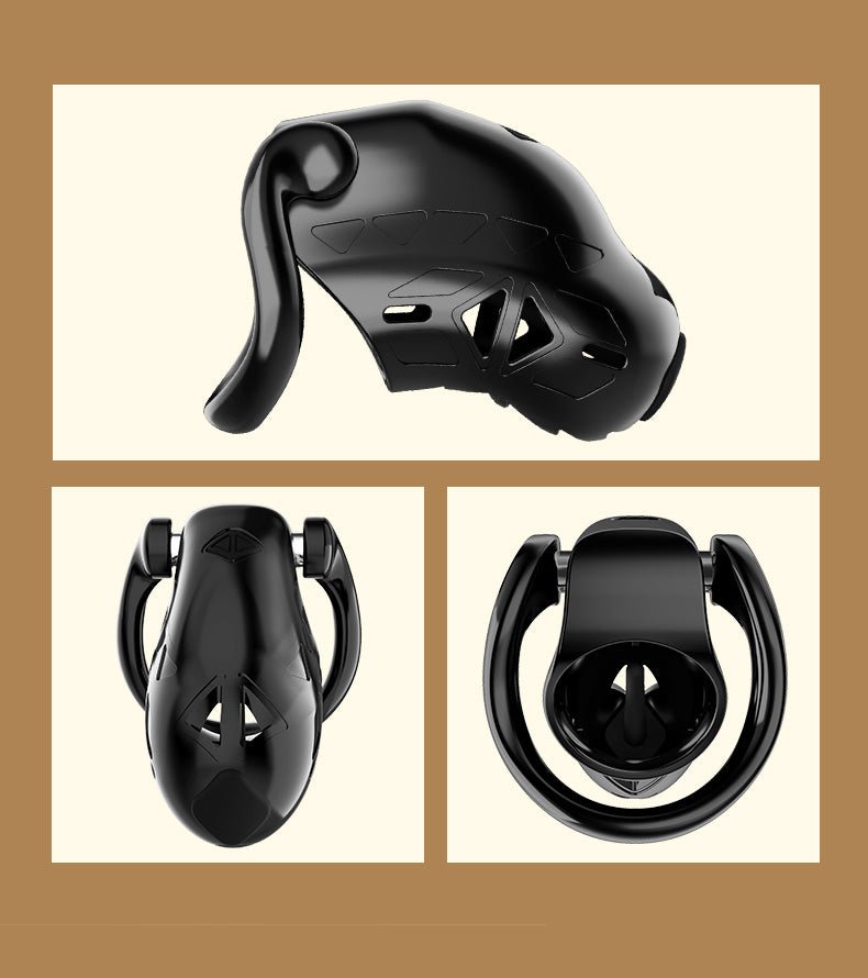 Black app control multifunctional male chastity cage appearance display