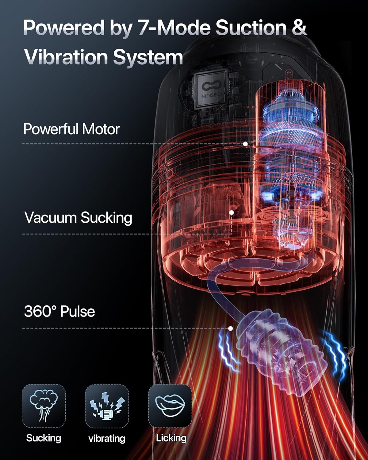 Black app remote control suction automatic vibrator masturbation with 7 vibration and suction modes
