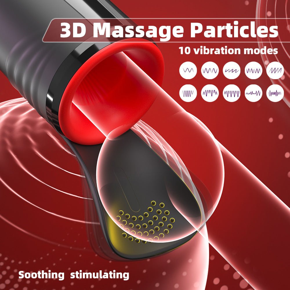 Black app remote control suction automatic vibrator male masturbation with built-in 3D massage particles and 10 modes