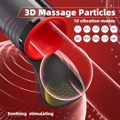 Black app remote control suction automatic vibrator male masturbation with built-in 3D massage particles and 10 modes