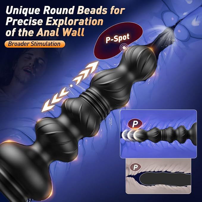 The black multi-spherical design of the app's electric butt plug can better stimulate the G-spot