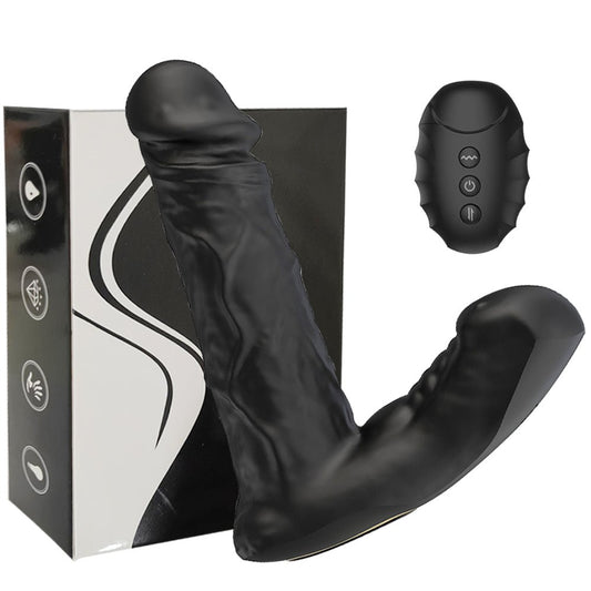 black realistic penis design electric male prostate stimulator