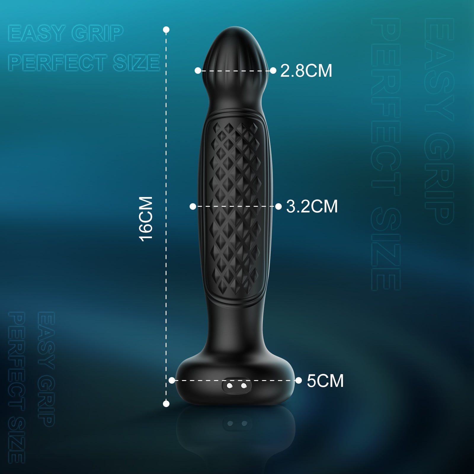 black simulated silicone electric butt plug size chart
