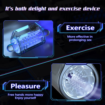 Black Small Rotary Handheld Automatic Male Masturbator - Nightloom Sex Toy Shop