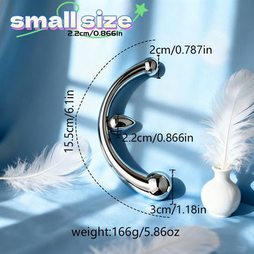double headed curved metal butt plug small size chart