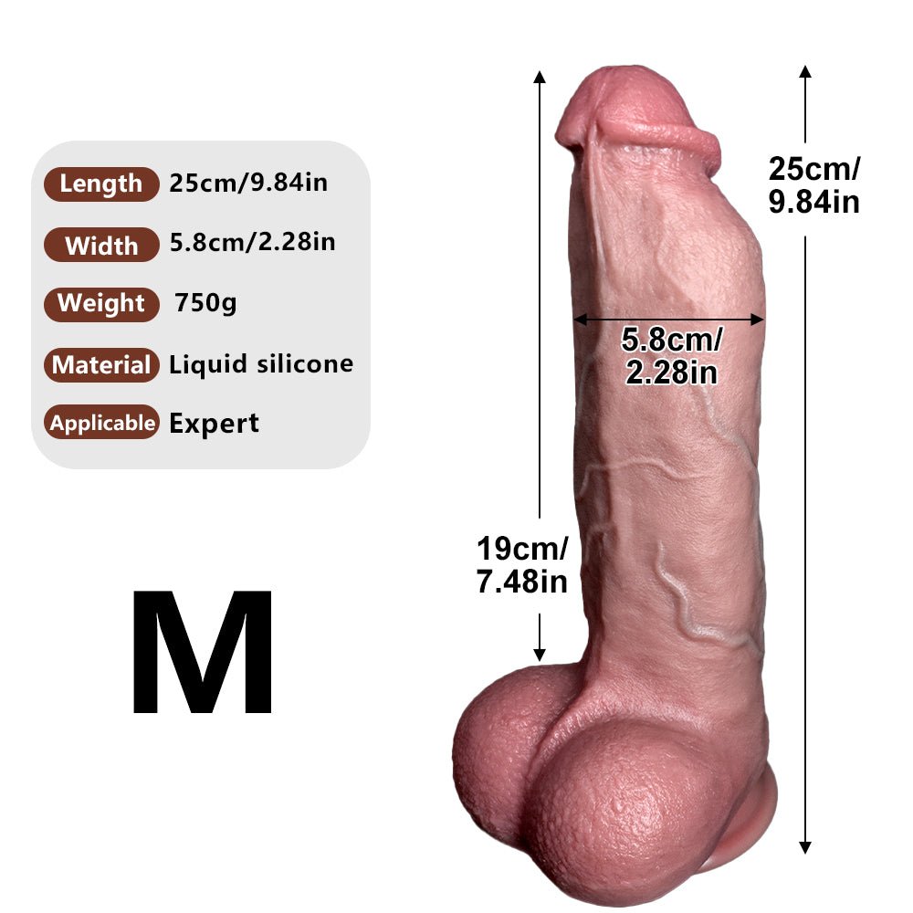 Large Size Silicone Fantasy Dildo – Soft Textured Design with Suction Base - Nightloom Sex Toy Shop