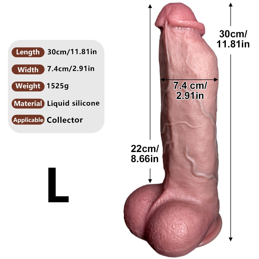Large Size Silicone Fantasy Dildo – Soft Textured Design with Suction Base - Nightloom Sex Toy Shop