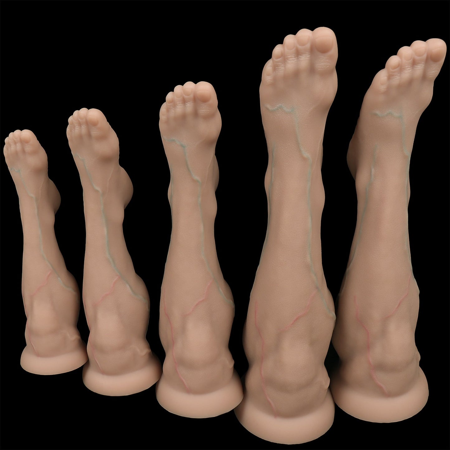 Massive Realistic Leg & Feet Dildo, Huge Thick Veined Phallus with Suction Cup, Lifelike Muscle Texture Adult Toy for Advanced Users, Up to 17.7 Inches - Nightloom Sex Toy Shop