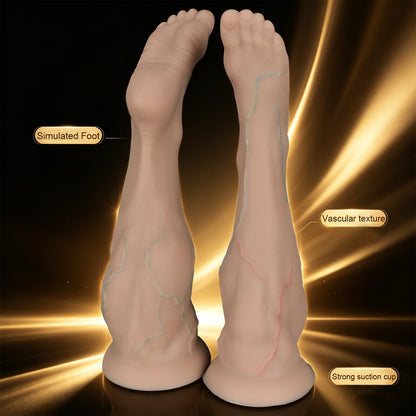 Massive Realistic Leg & Feet Dildo, Huge Thick Veined Phallus with Suction Cup, Lifelike Muscle Texture Adult Toy for Advanced Users, Up to 17.7 Inches - Nightloom Sex Toy Shop