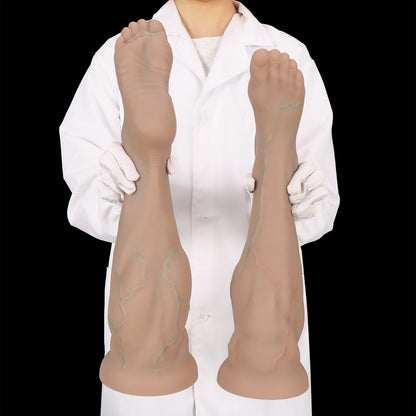 Massive Realistic Leg & Feet Dildo, Huge Thick Veined Phallus with Suction Cup, Lifelike Muscle Texture Adult Toy for Advanced Users, Up to 17.7 Inches - Nightloom Sex Toy Shop