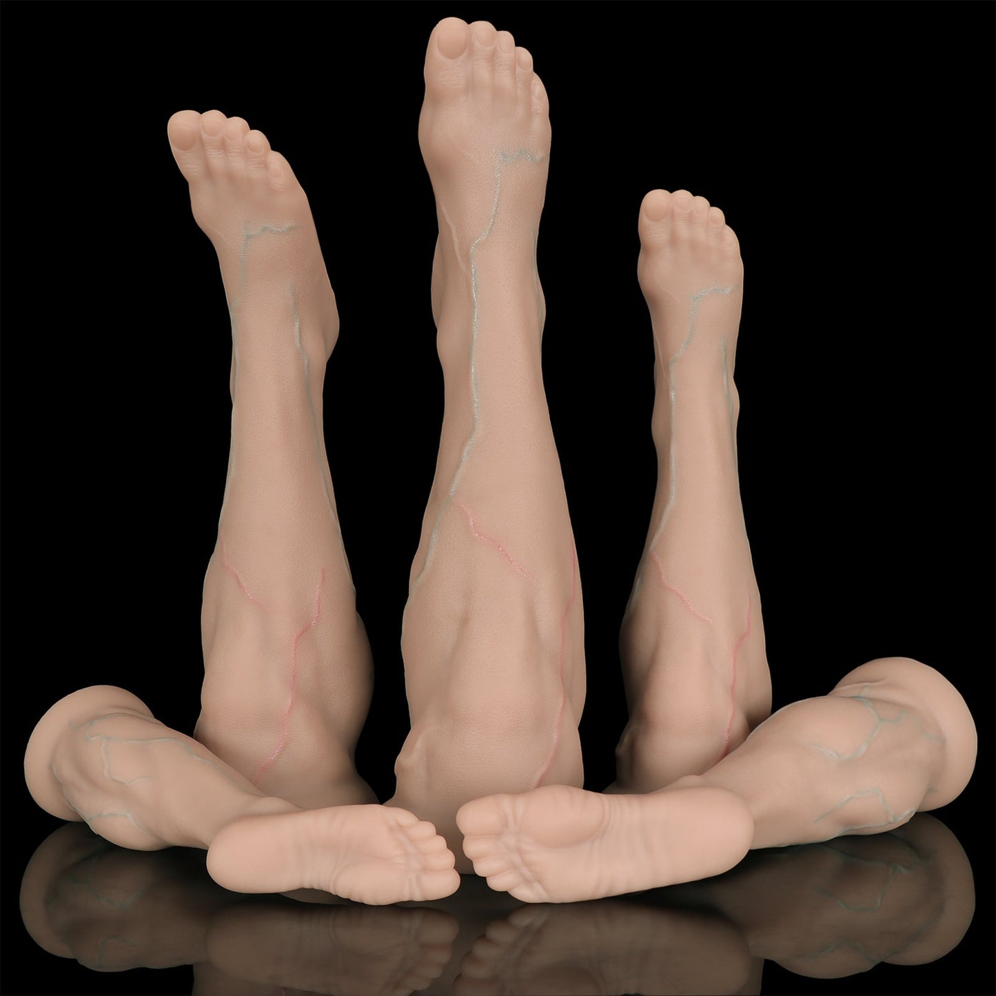 Massive Realistic Leg & Feet Dildo, Huge Thick Veined Phallus with Suction Cup, Lifelike Muscle Texture Adult Toy for Advanced Users, Up to 17.7 Inches - Nightloom Sex Toy Shop