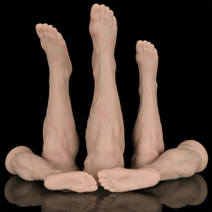 Massive Realistic Leg & Feet Dildo, Huge Thick Veined Phallus with Suction Cup, Lifelike Muscle Texture Adult Toy for Advanced Users, Up to 17.7 Inches - Nightloom Sex Toy Shop