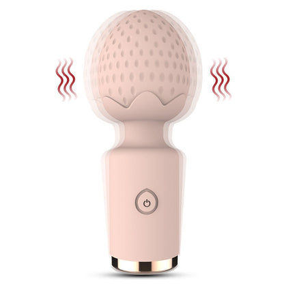 mini strawberry design magic wand female vibrator