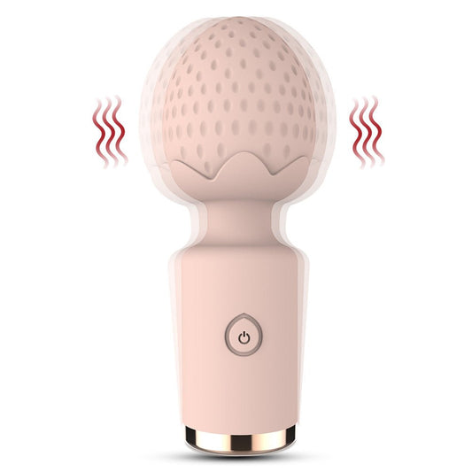 mini strawberry design magic wand female vibrator