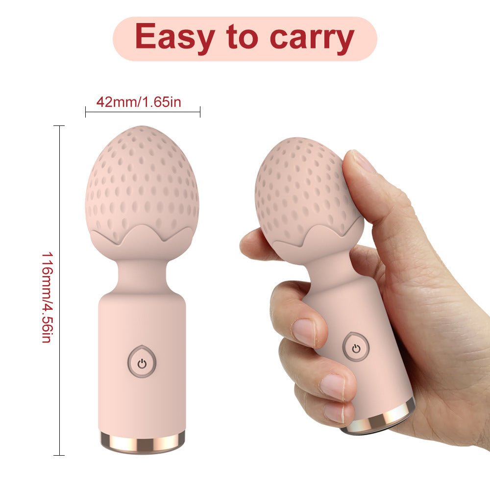 mini strawberry design magic wand female vibrator size chart