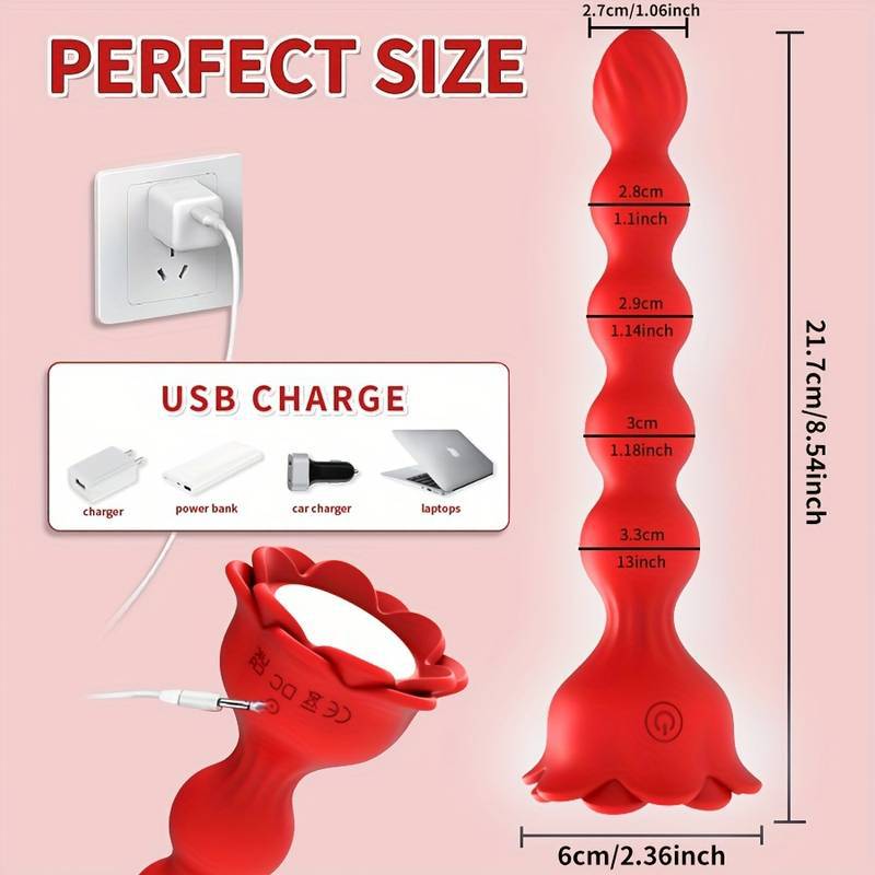 progressive multi bead electric butt plug size chart