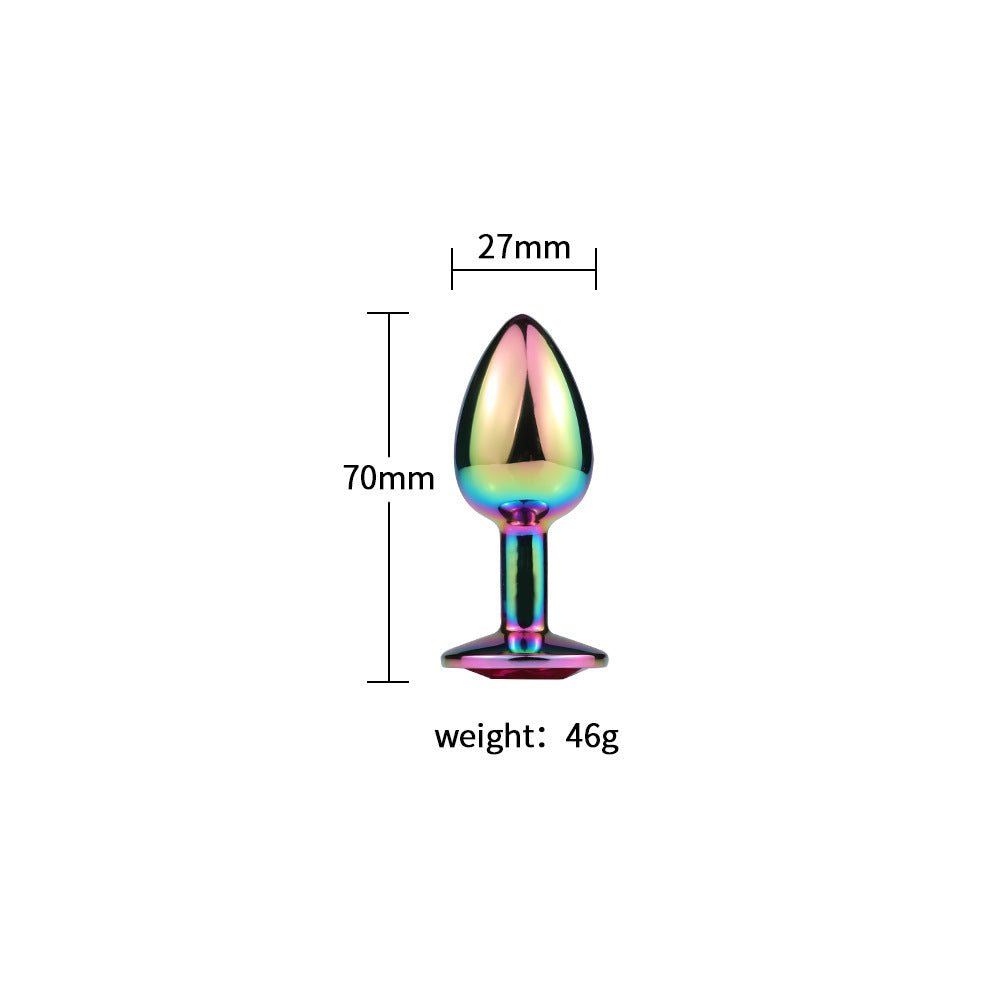 rainbow gemstone base metal butt plug s size chart
