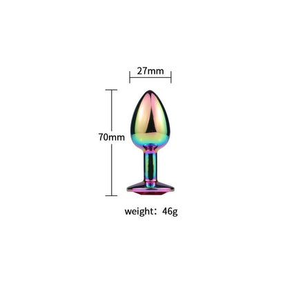 rainbow gemstone base metal butt plug s size chart