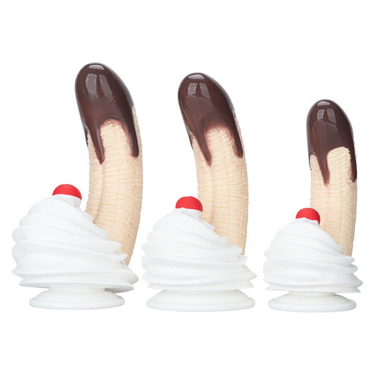 Realistic Banana Dessert Dildo with Chocolate Cream Design - Nightloom Sex Toy Shop