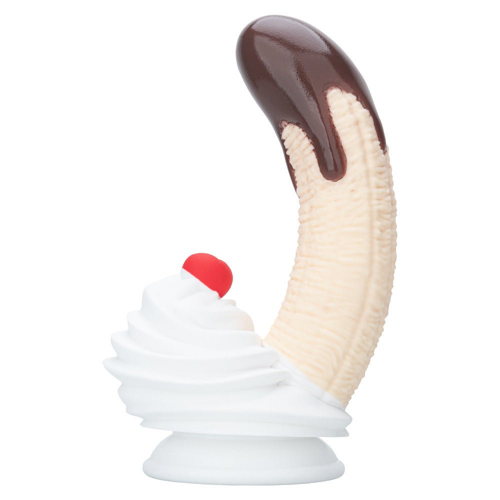 Realistic Banana Dessert Dildo with Chocolate Cream Design - Nightloom Sex Toy Shop