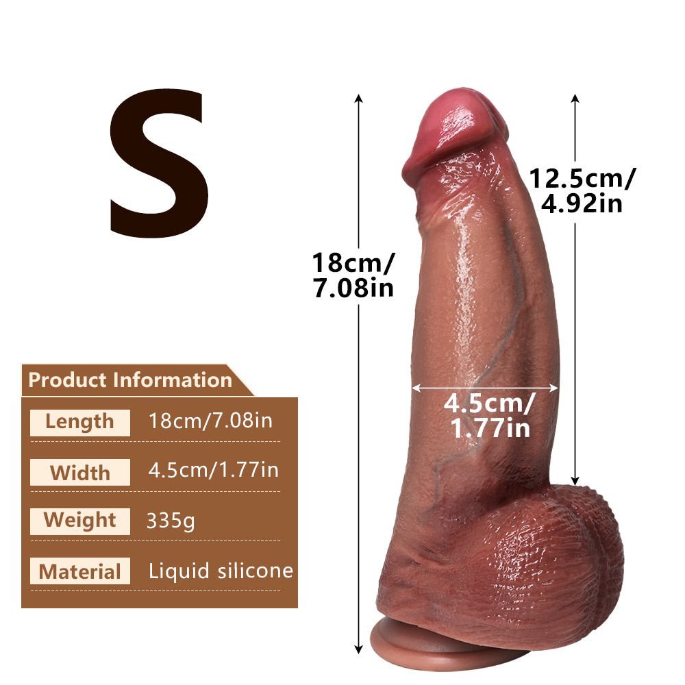 Realistic Silicone Dildo with Strong Suction Base and Lifelike Veins - Nightloom Sex Toy Shop