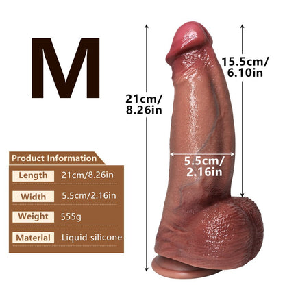 Realistic Silicone Dildo with Strong Suction Base and Lifelike Veins - Nightloom Sex Toy Shop